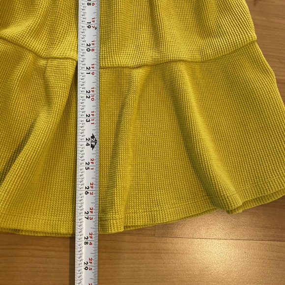 ANTHROPOLOGIE Maeve Mustard Yellow Tiered Long Sleeve Ribbed Top // M‎ - Picture 10 of 13